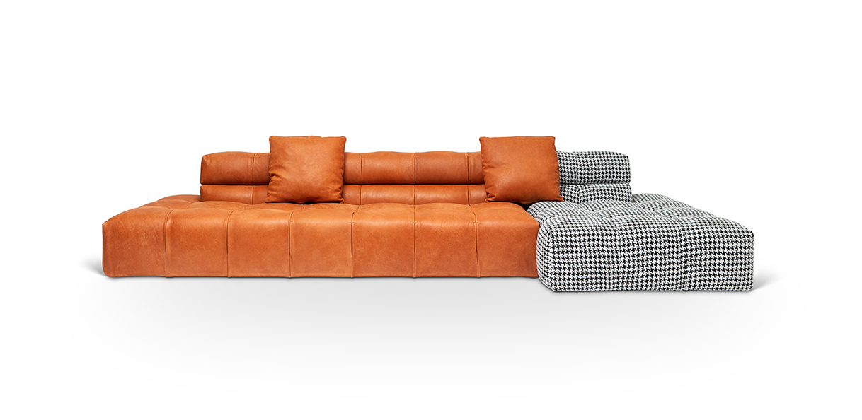 Filippo corner sofa orange
